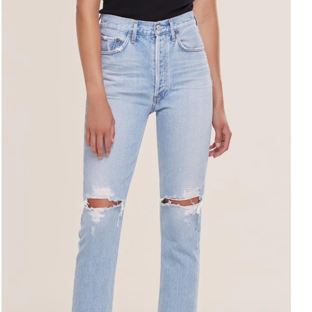 Agolde Riley High Rise straight leg crop Jean
